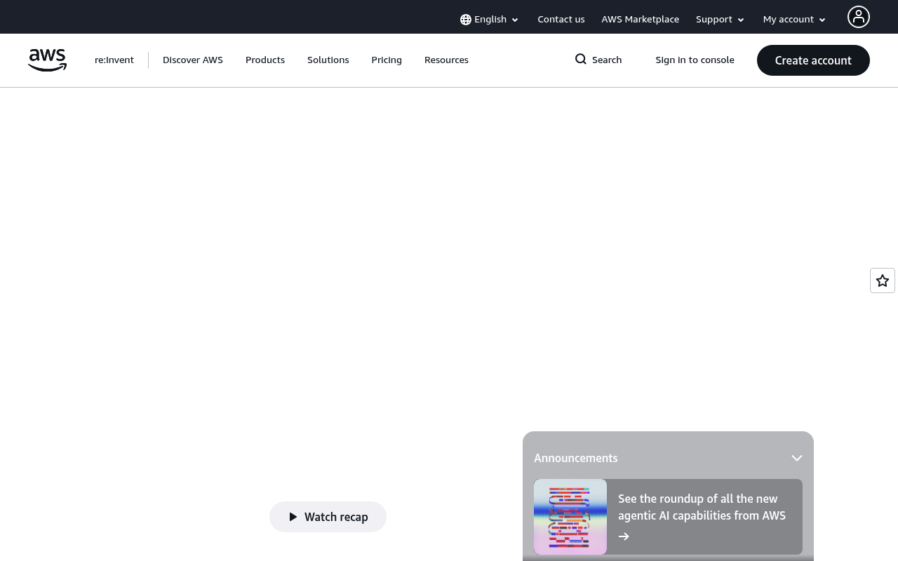 Amazon VPC website screenshot