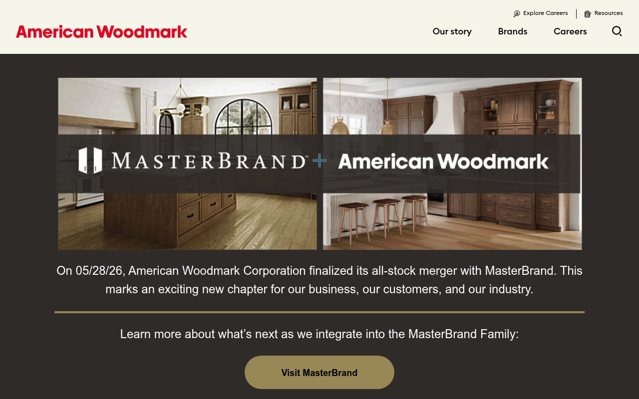 American Woodmark website screenshot