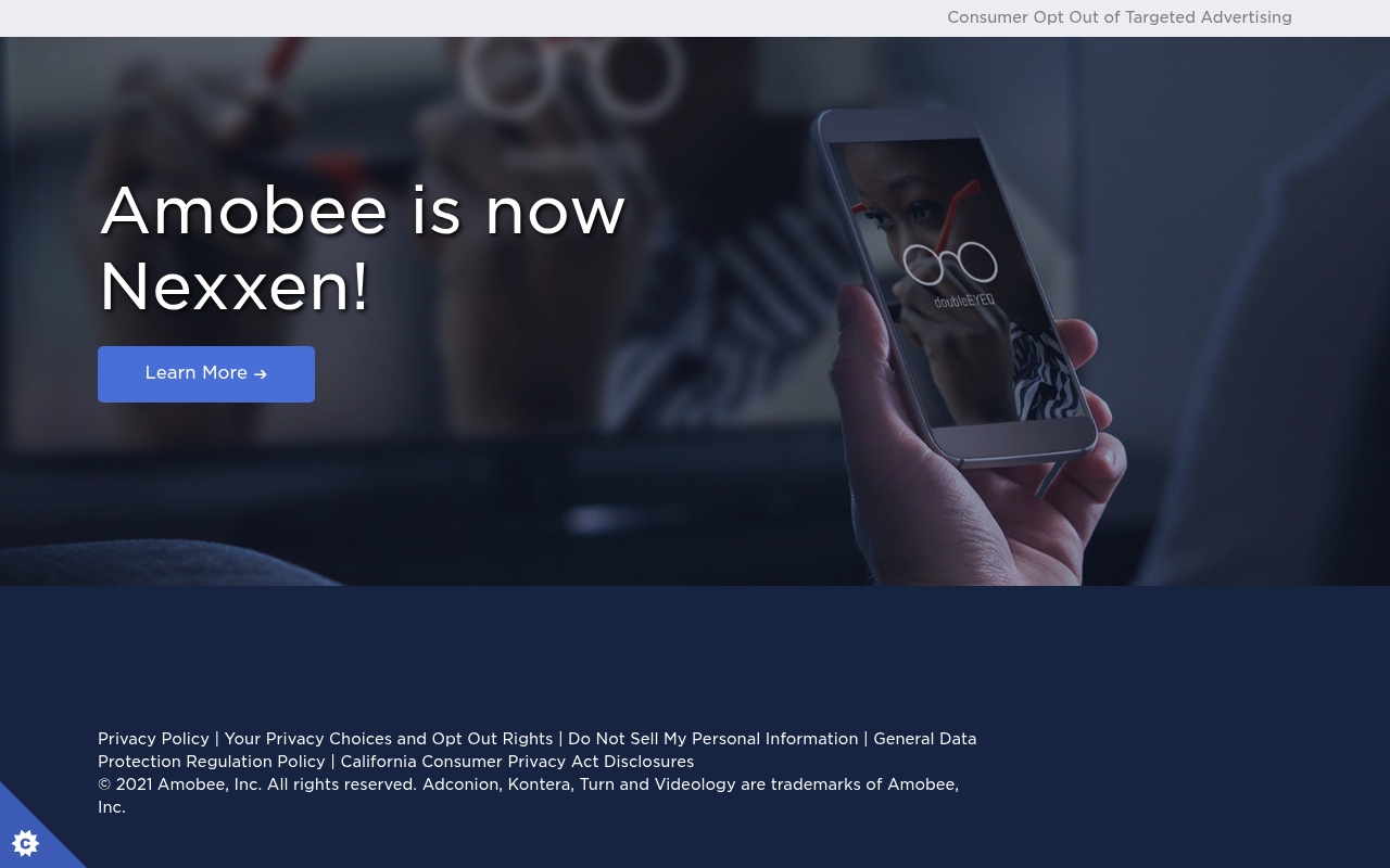 Amobee website screenshot