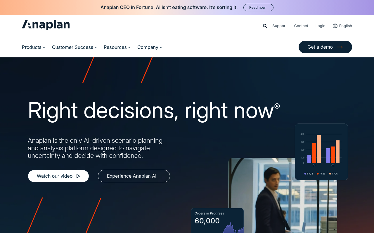 Anaplan website screenshot