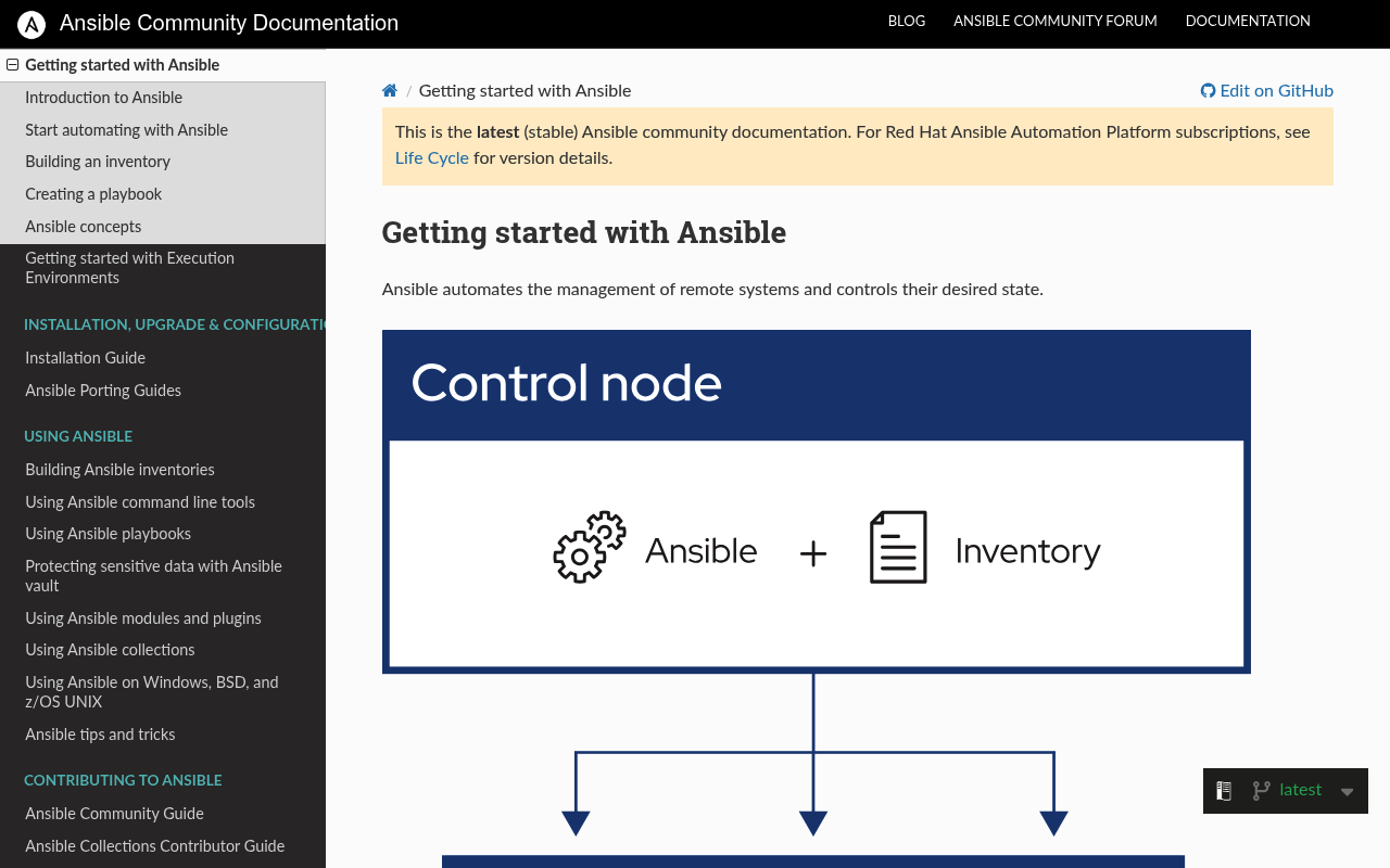 Ansible Playbooks website screenshot