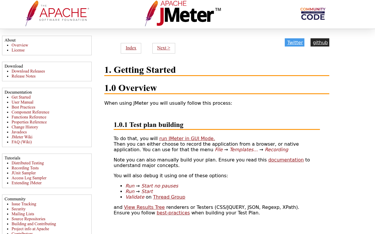Apache JMeter website screenshot