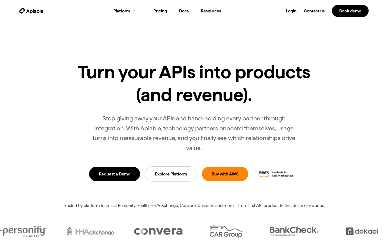 Apiable website screenshot