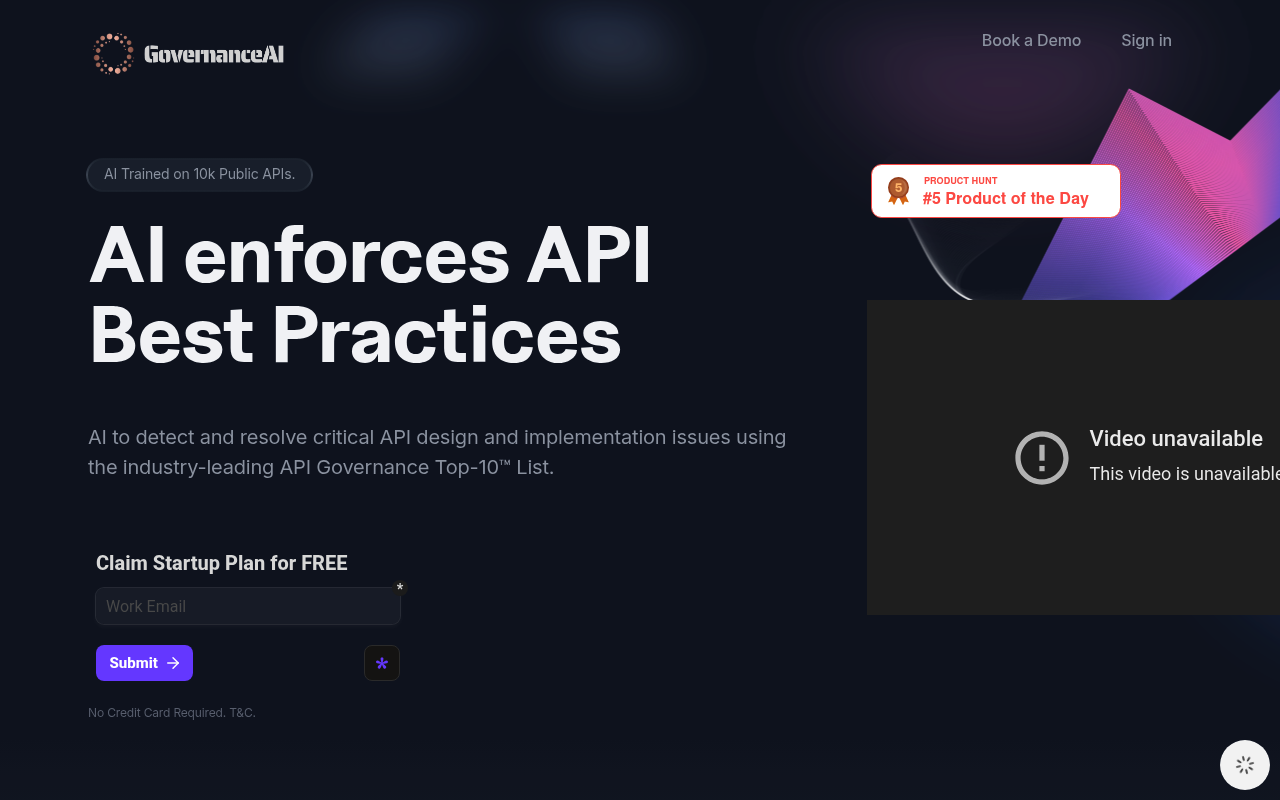 APIGovernance.Dev website screenshot