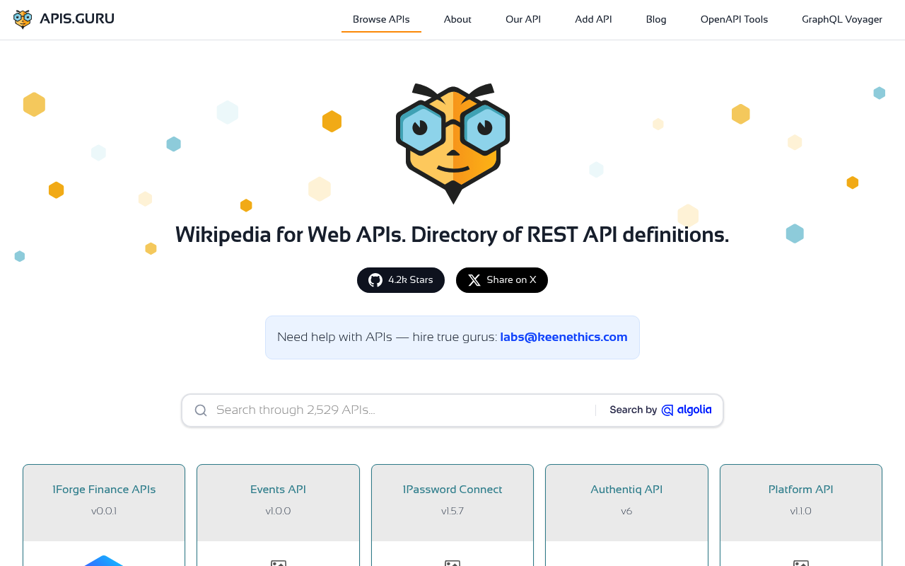 APIs.guru website screenshot