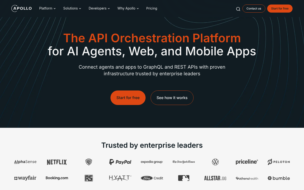 Apollo GraphQL website screenshot