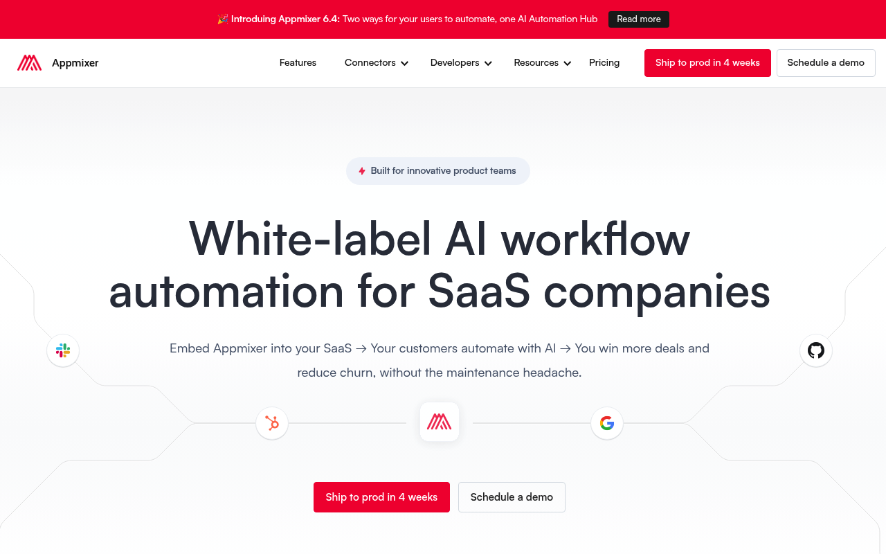 Appmixer website screenshot