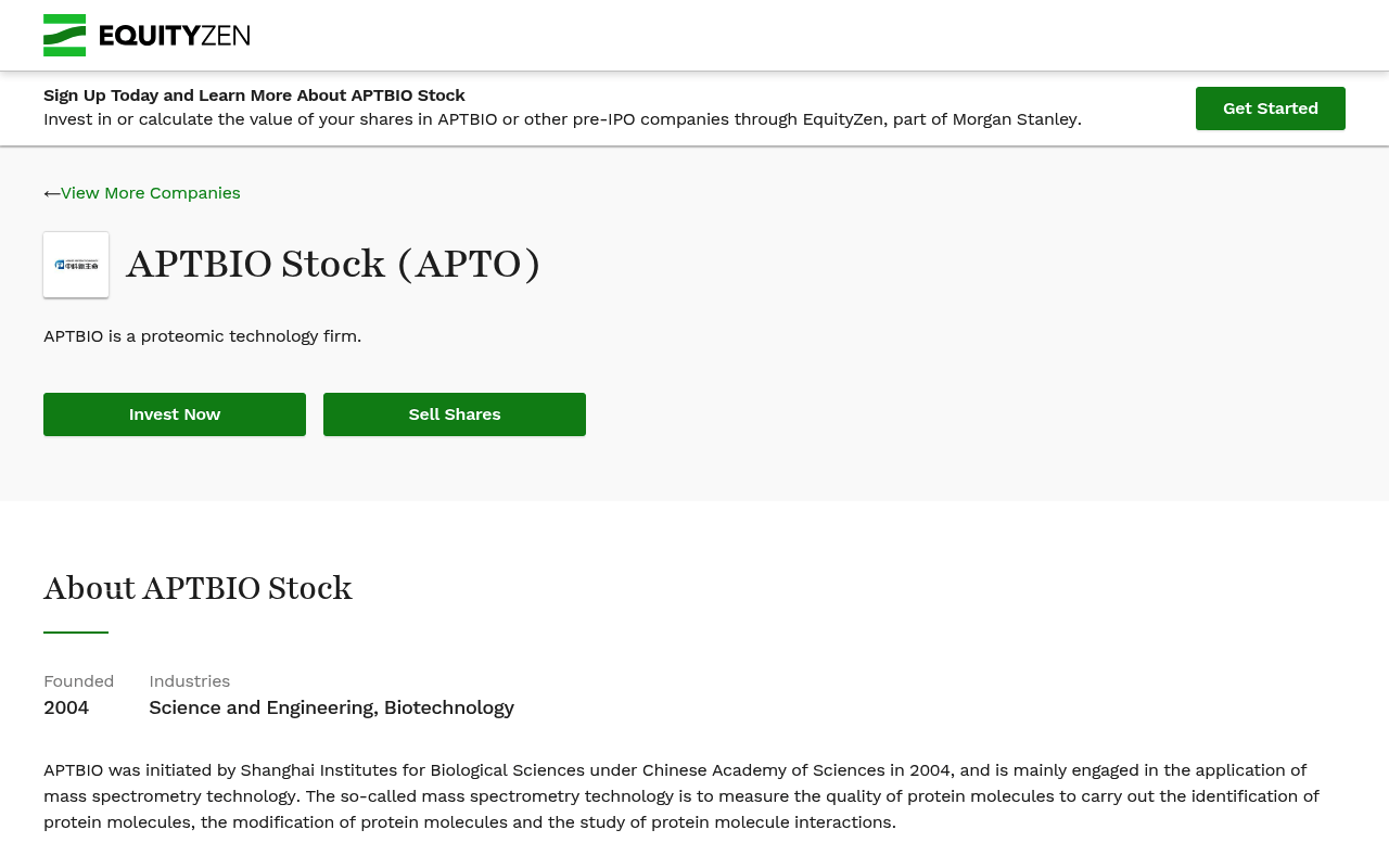 Aptbio screenshot