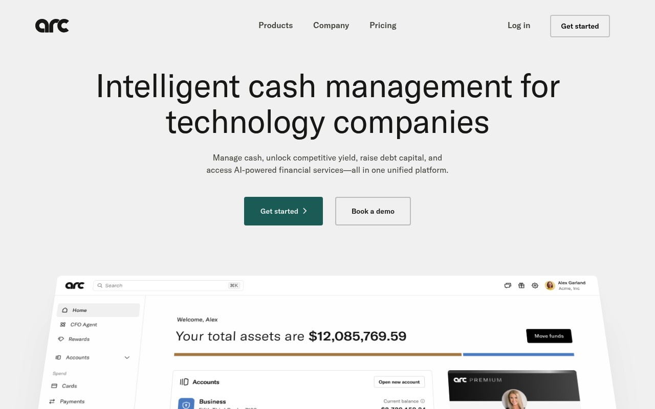 Arc website screenshot