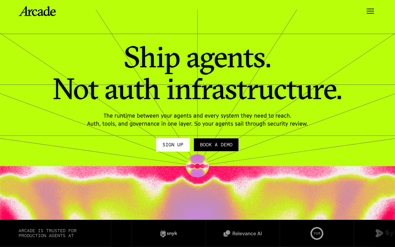 arcade-dev website screenshot