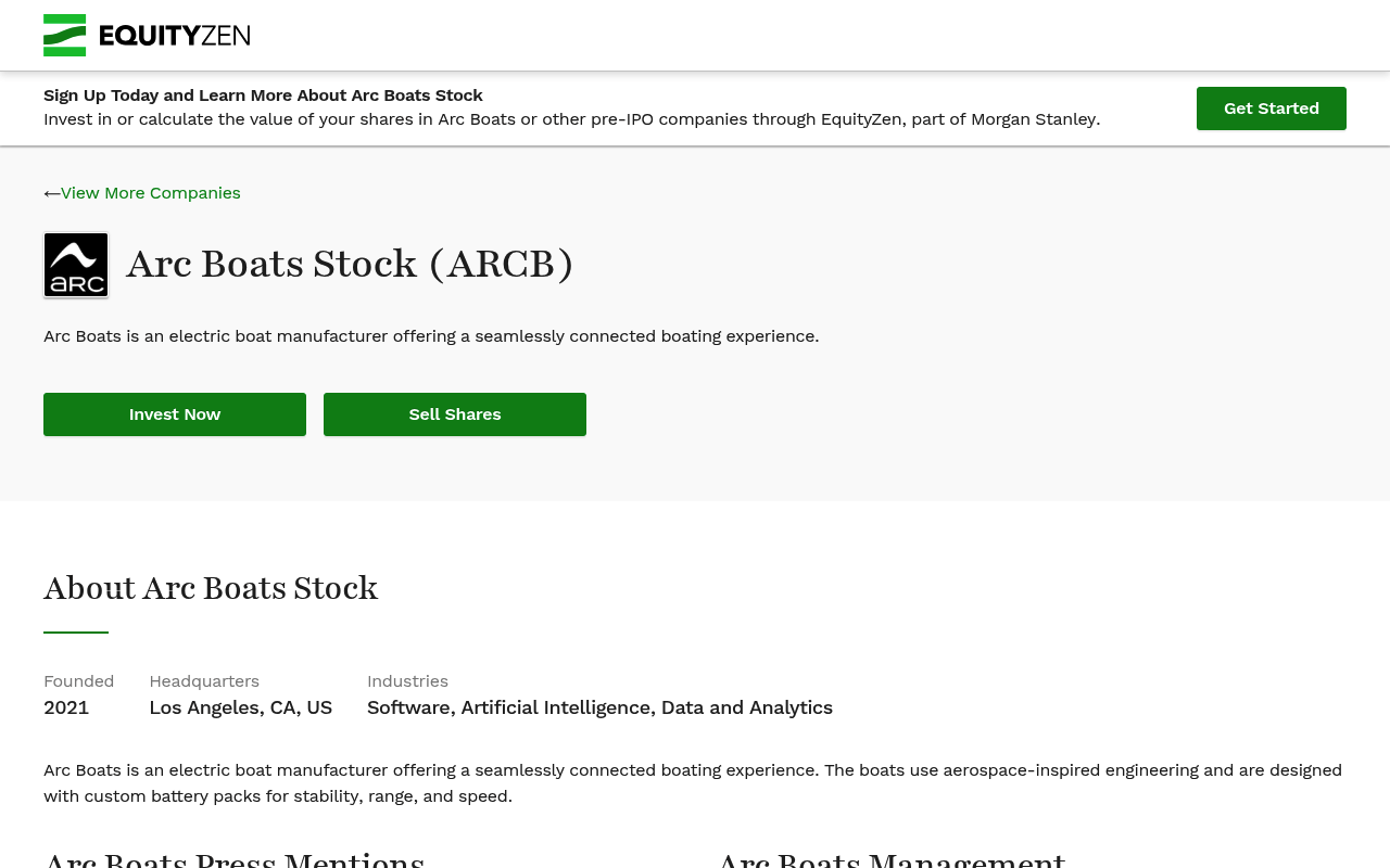 Arcboatcompany screenshot