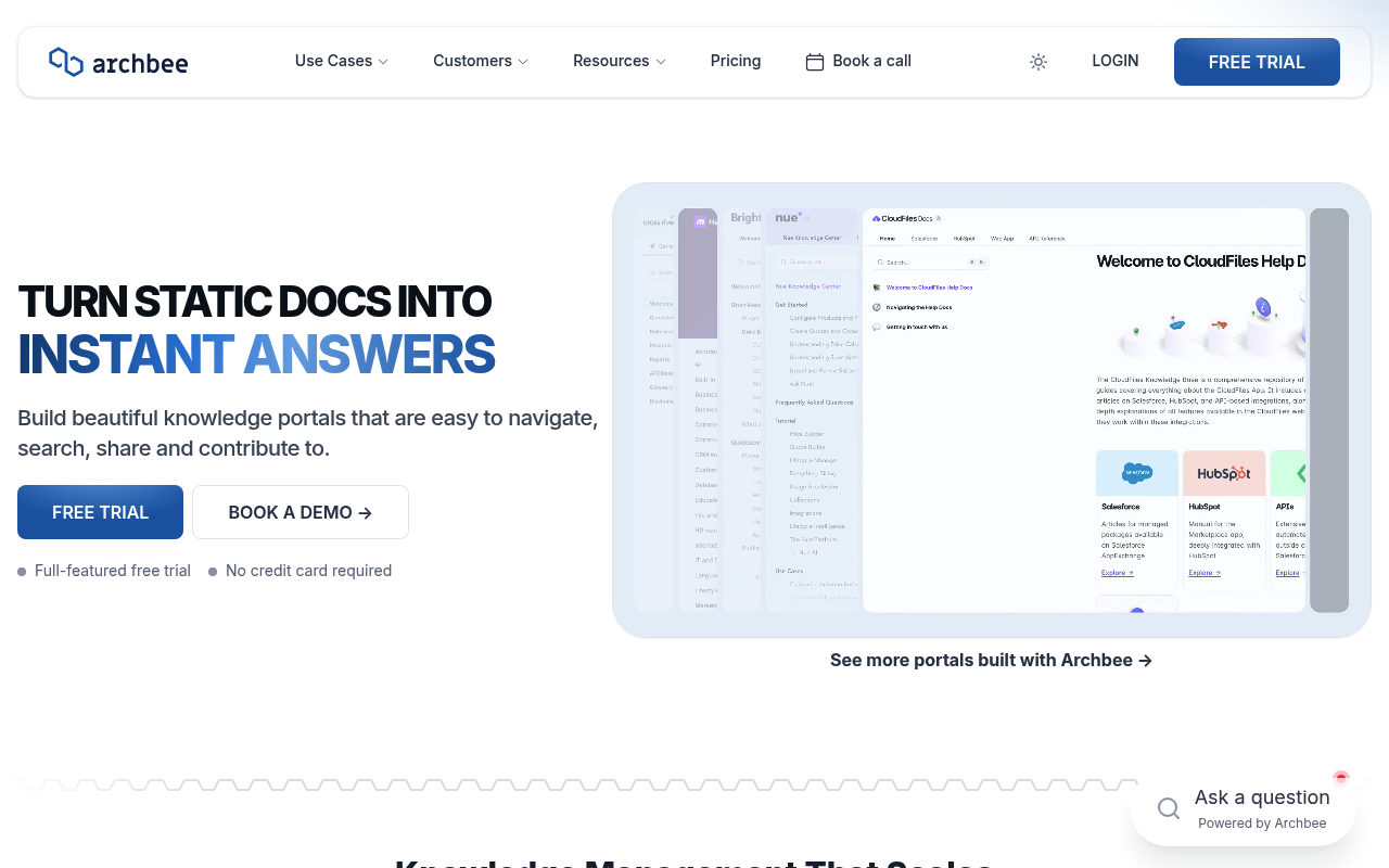 Archbee website screenshot