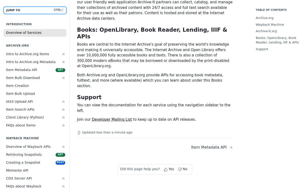 Archive.org website screenshot
