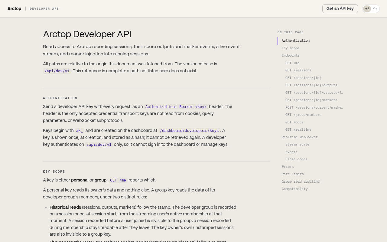 Arctop screenshot