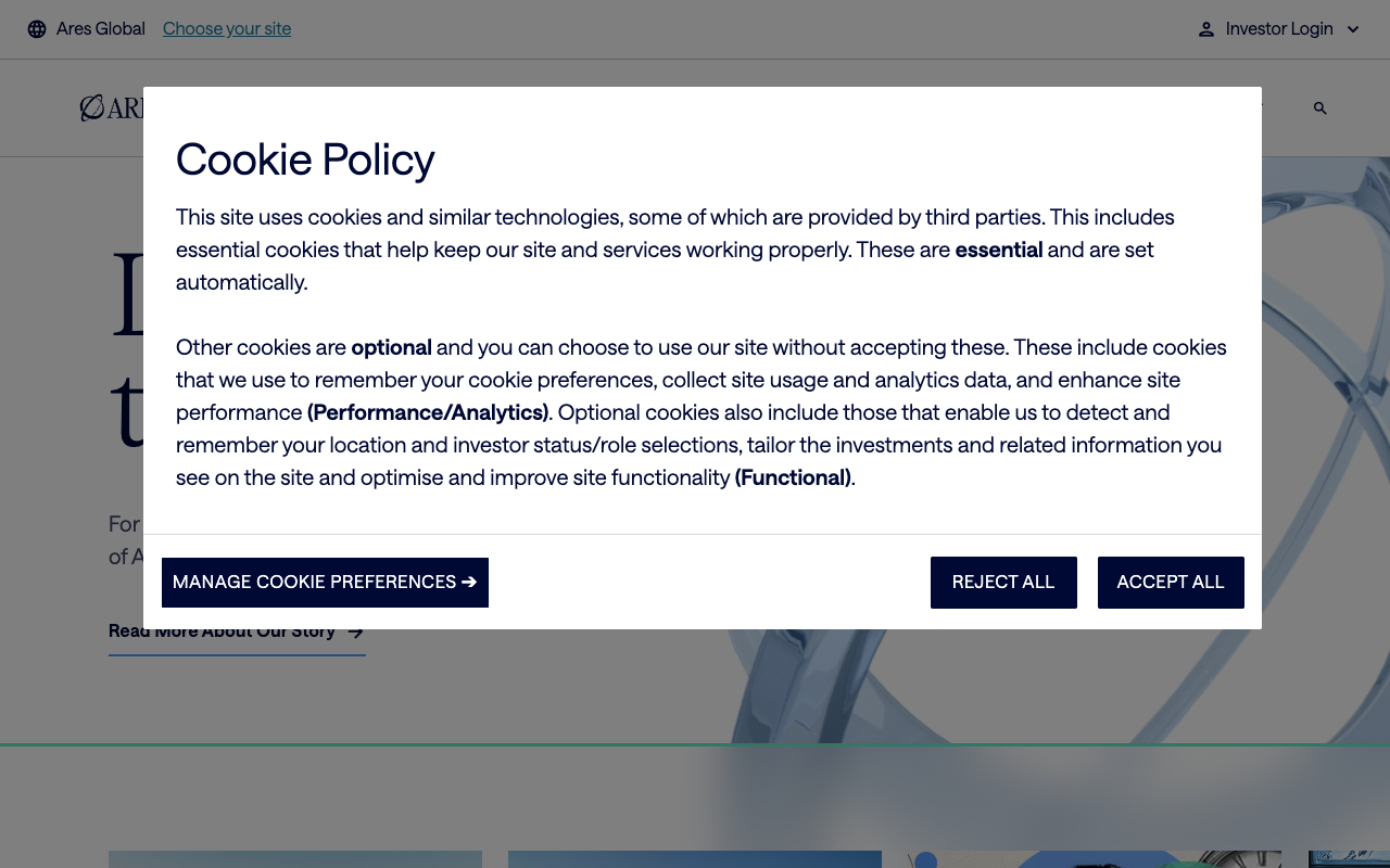 Ares Management screenshot