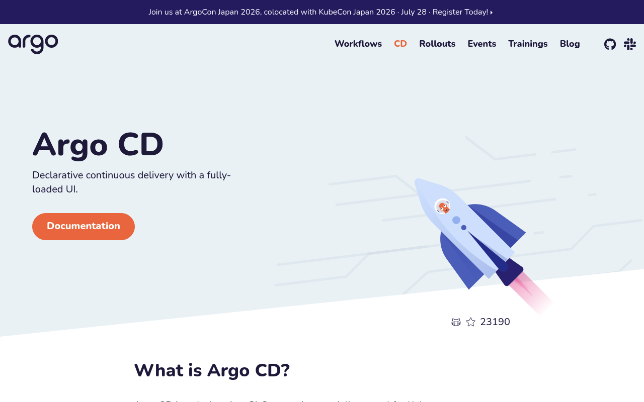 Argo CD website screenshot
