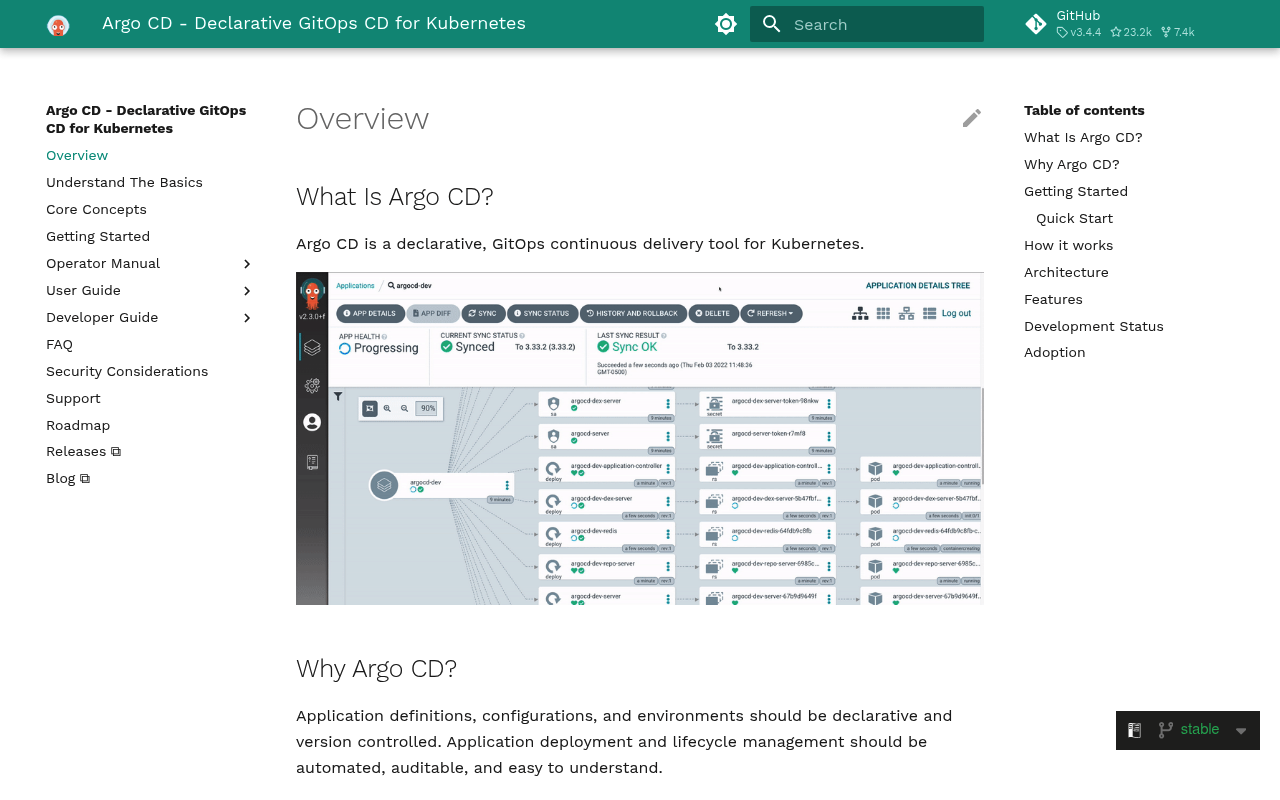 Argo CD website screenshot