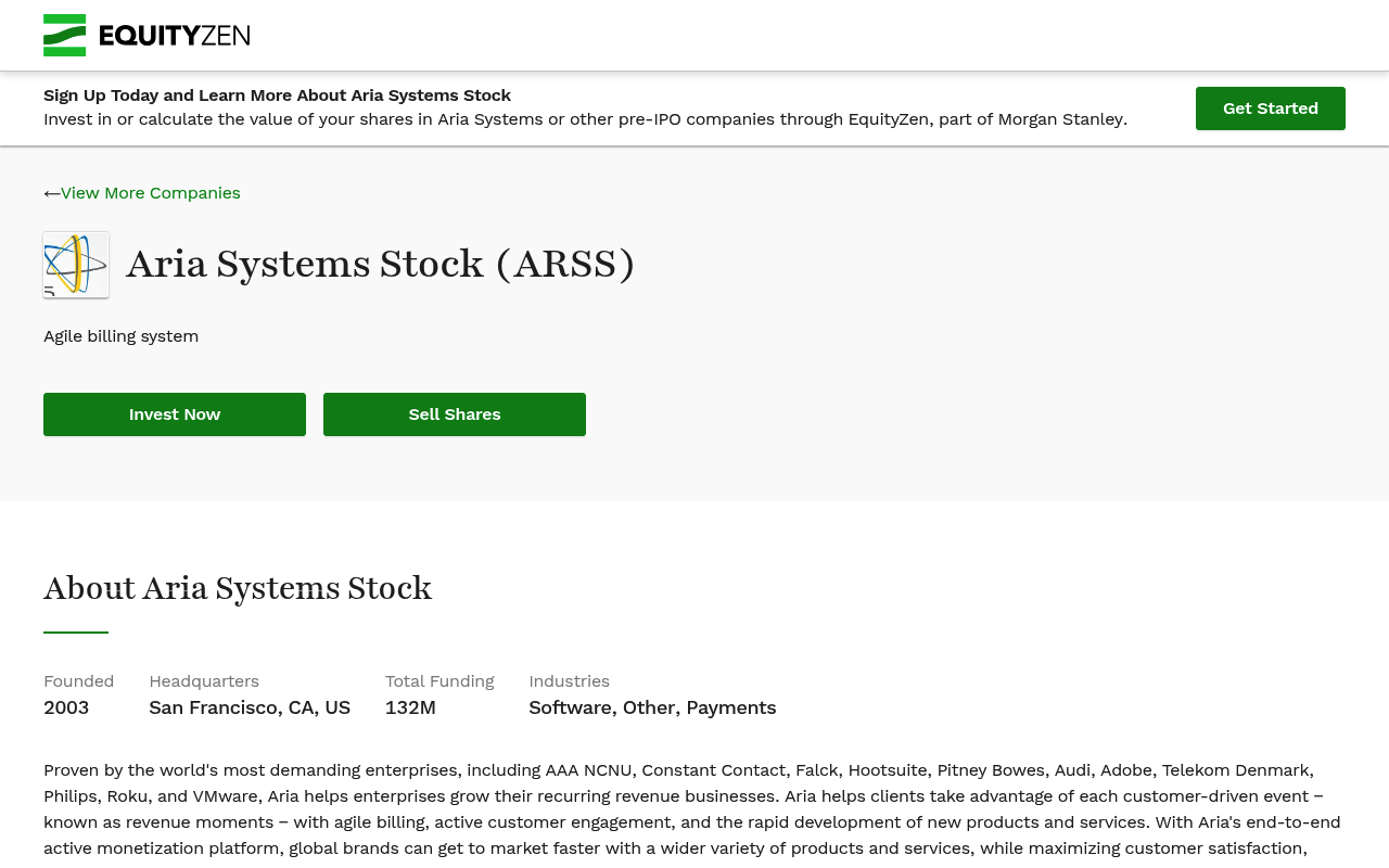 Ariasystems screenshot