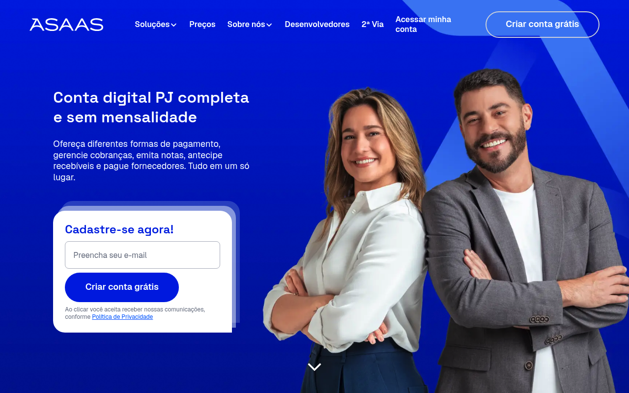 Asaas website screenshot