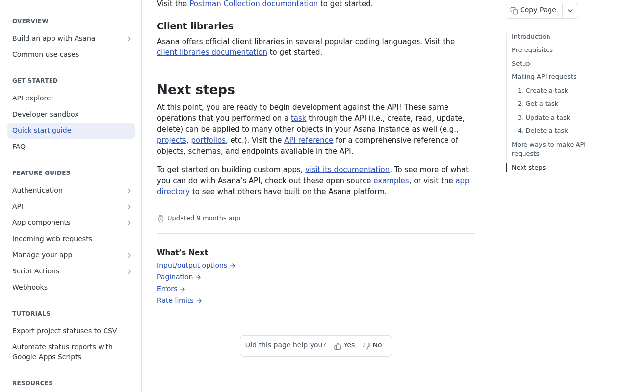 Asana website screenshot