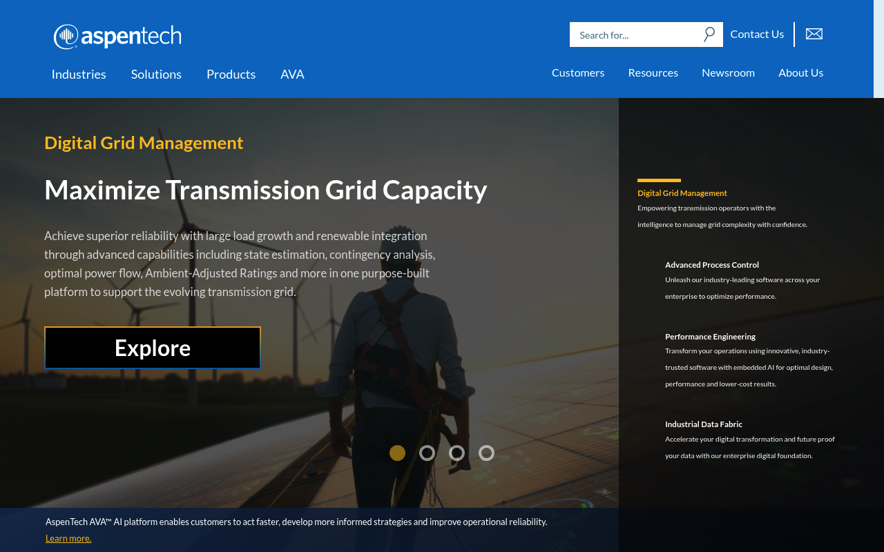AspenTech website screenshot