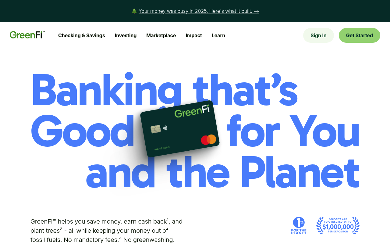 GreenFi website screenshot