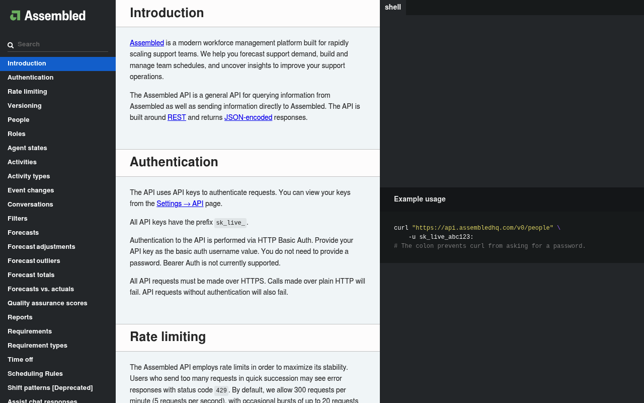 Assembled website screenshot