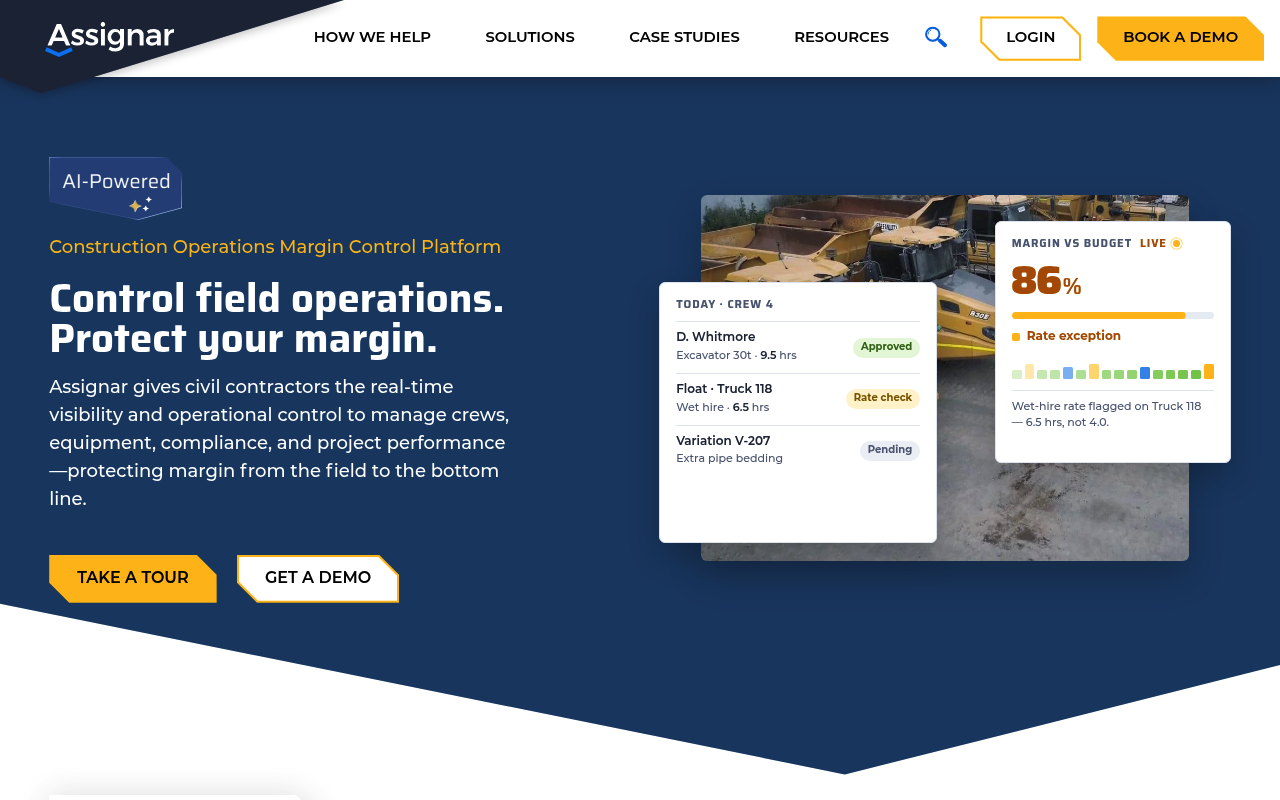 Assignar website screenshot