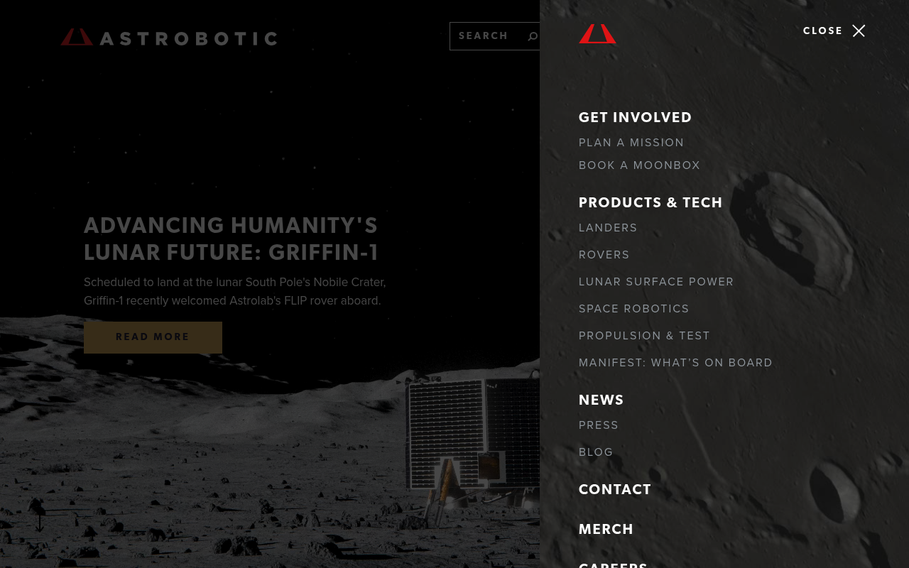 Astrobotic website screenshot