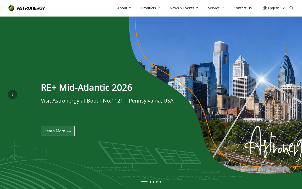 Astronergy website screenshot
