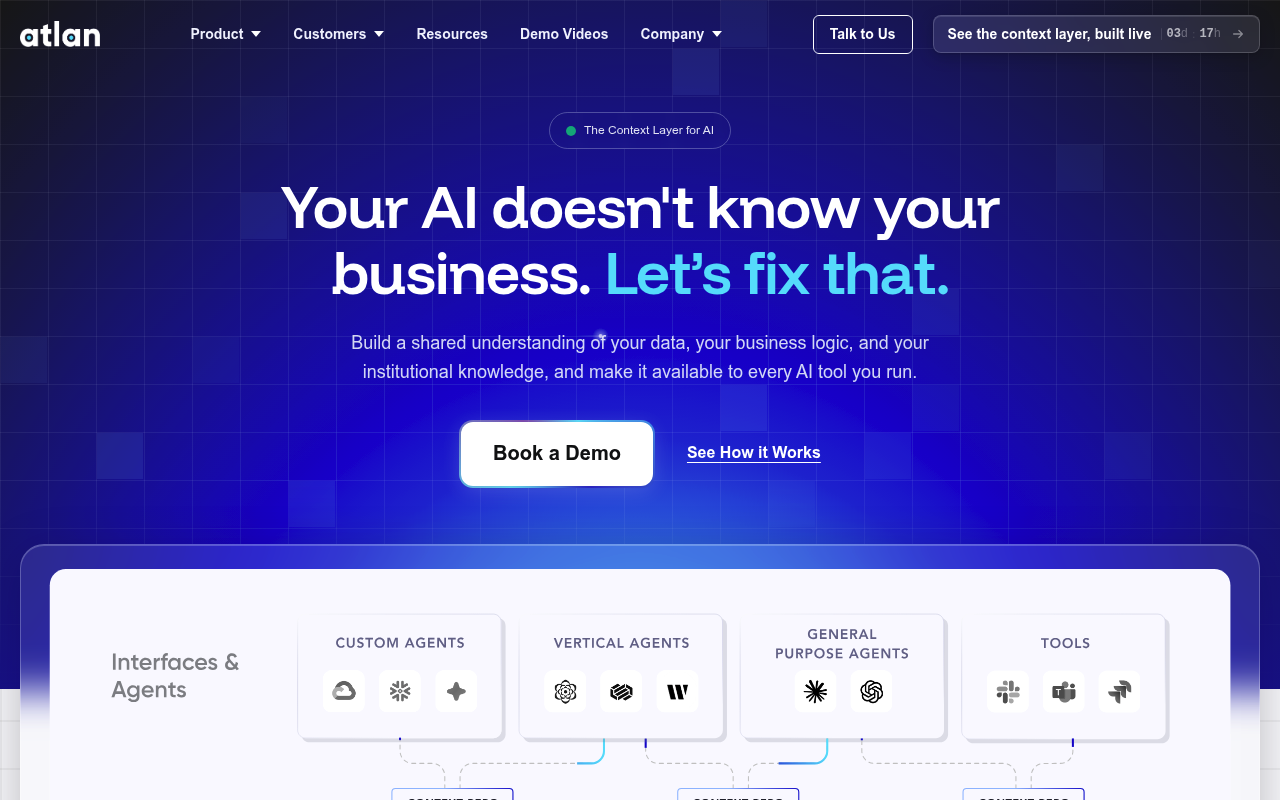 Atlan website screenshot