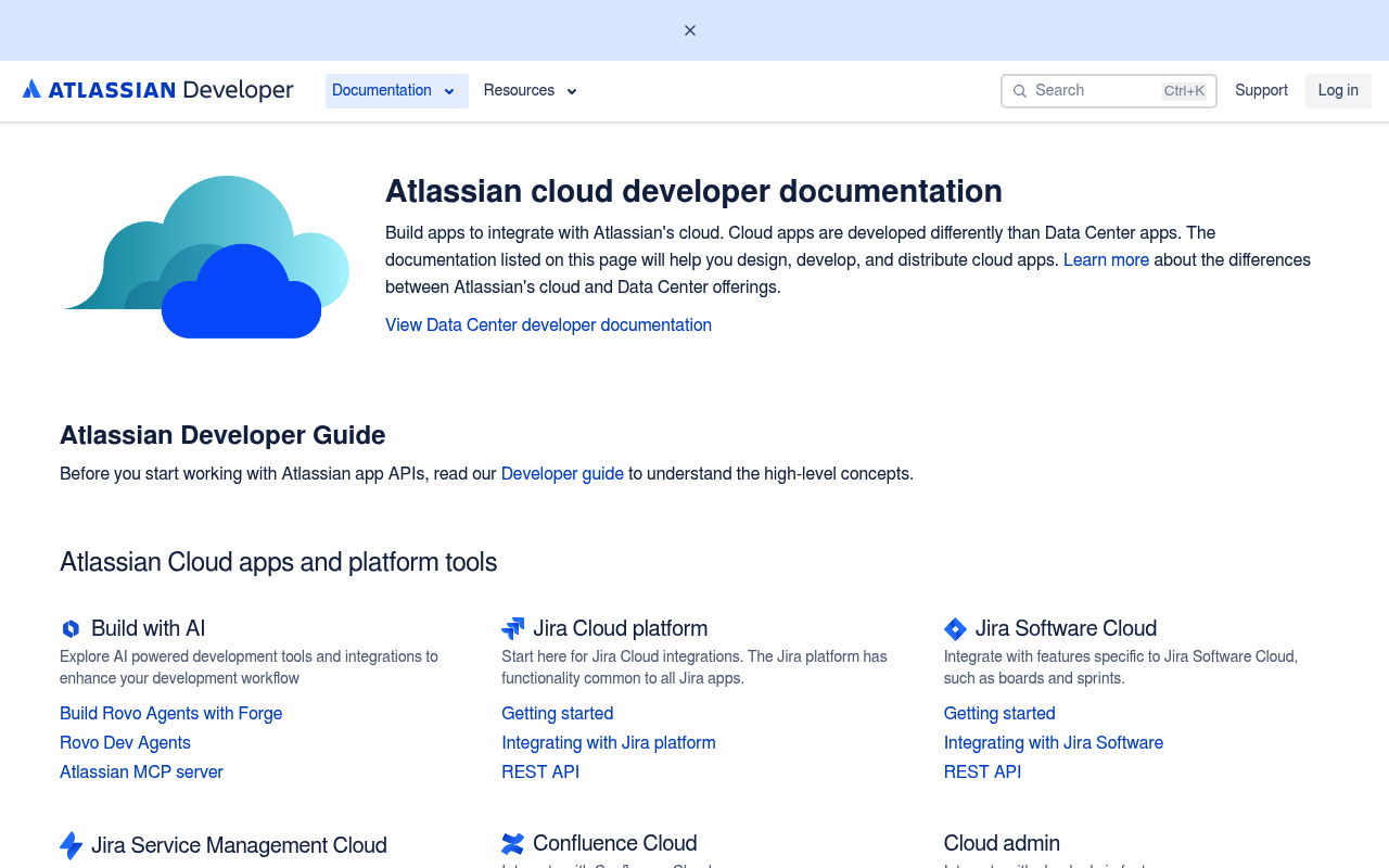 Atlassian website screenshot