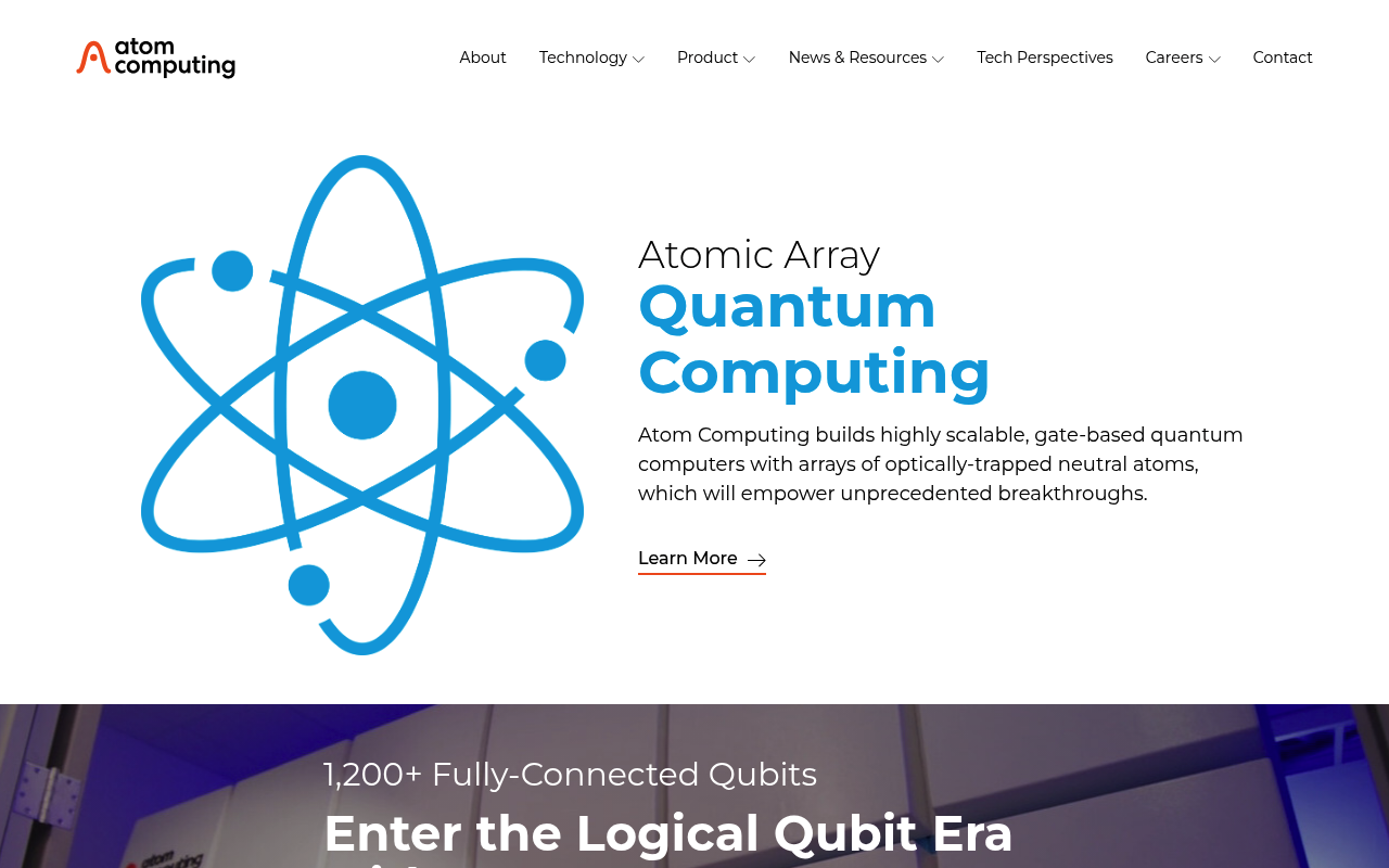 Atom Computing screenshot