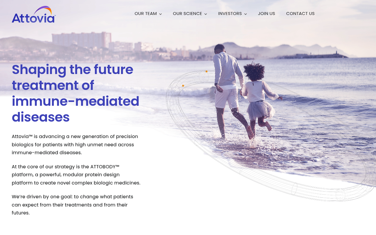 Attovia Therapeutics website screenshot