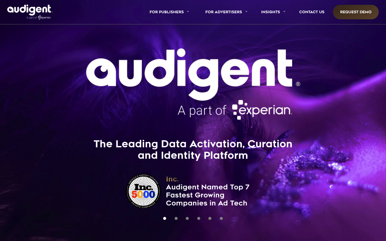 Audigent website screenshot
