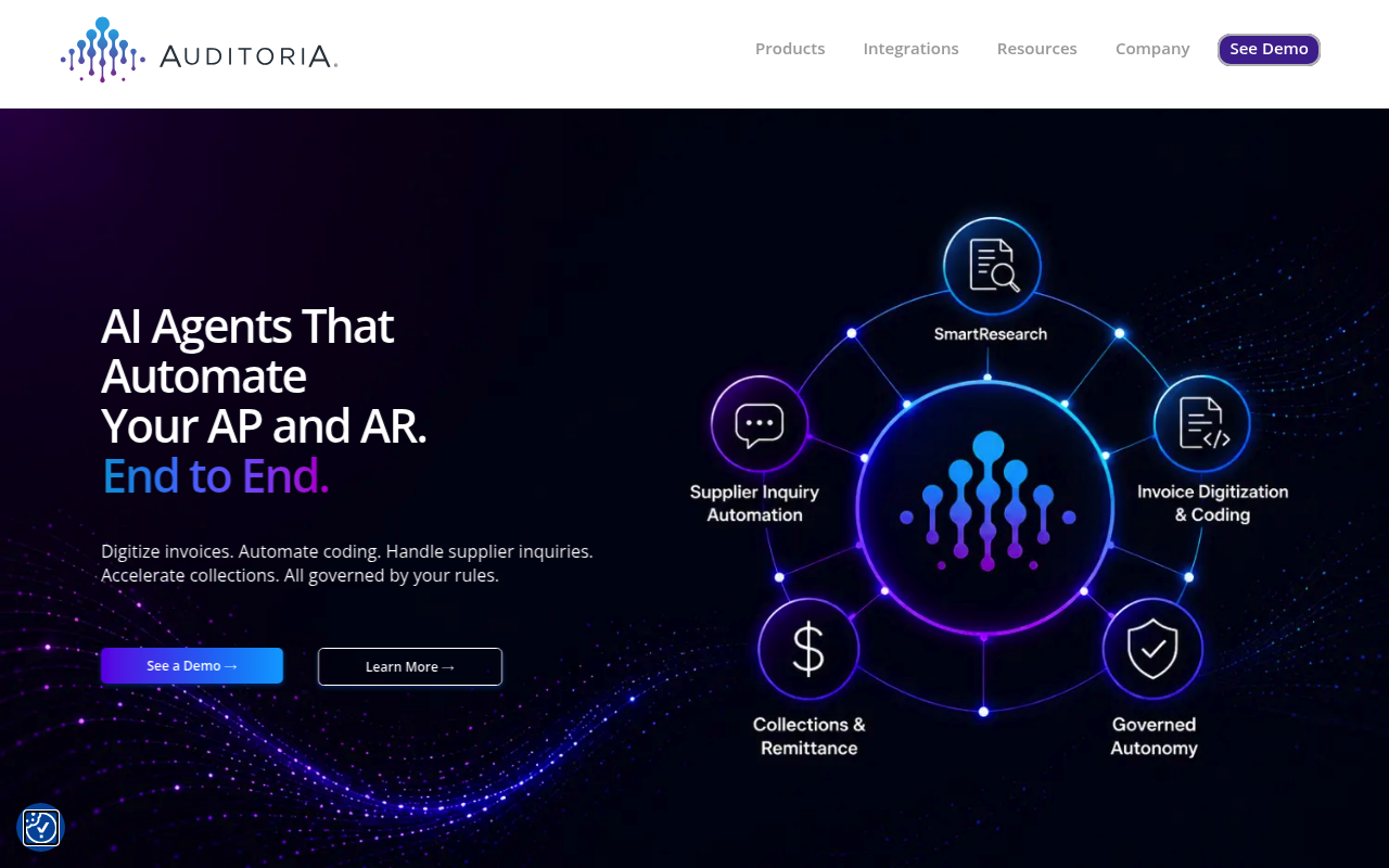 Auditoria.AI website screenshot
