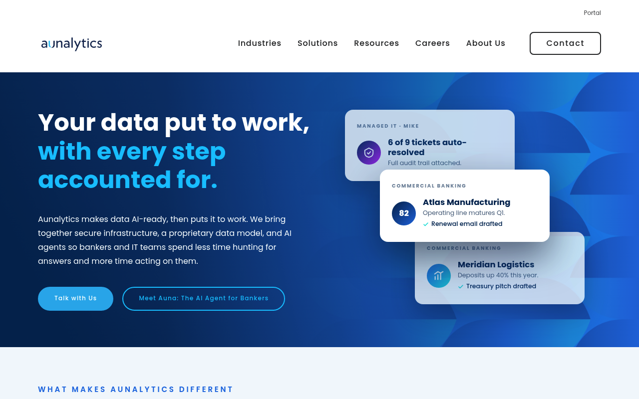 Aunalytics screenshot