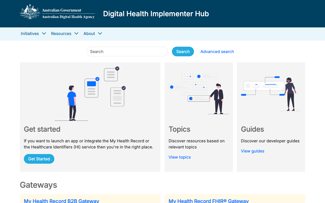 Australian Digital Health Agency screenshot