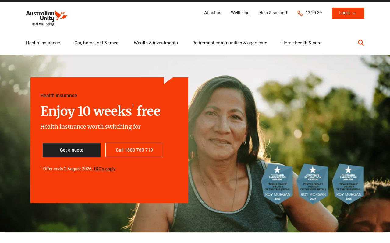 Australian Unity Bank screenshot