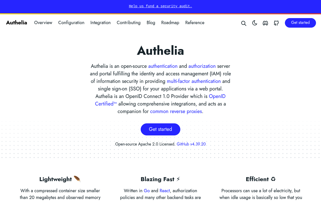 Authelia website screenshot