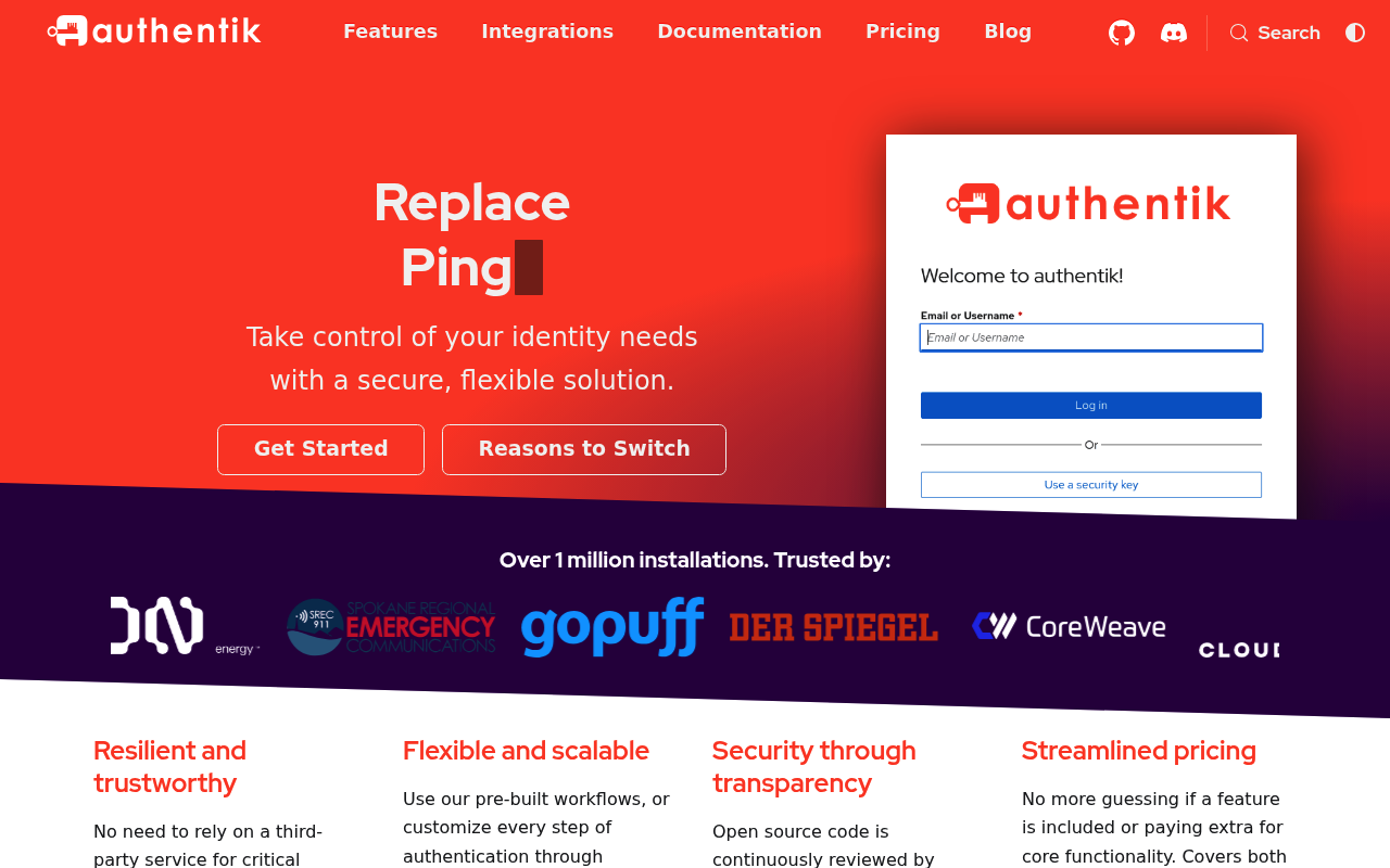 Authentik website screenshot