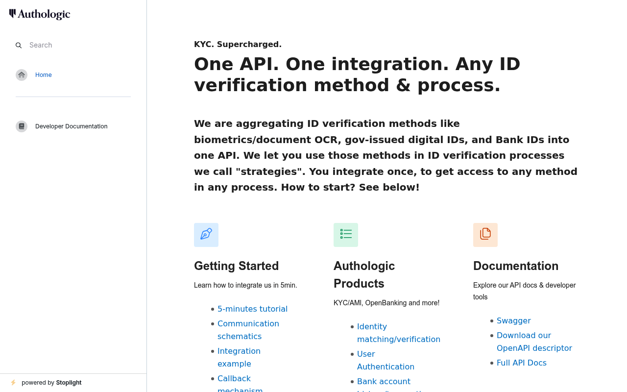 Authologic website screenshot