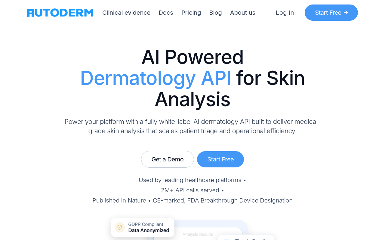 Autoderm – AI Dermatology API screenshot