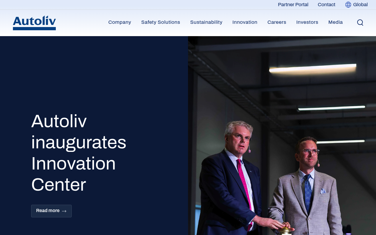 Autoliv website screenshot