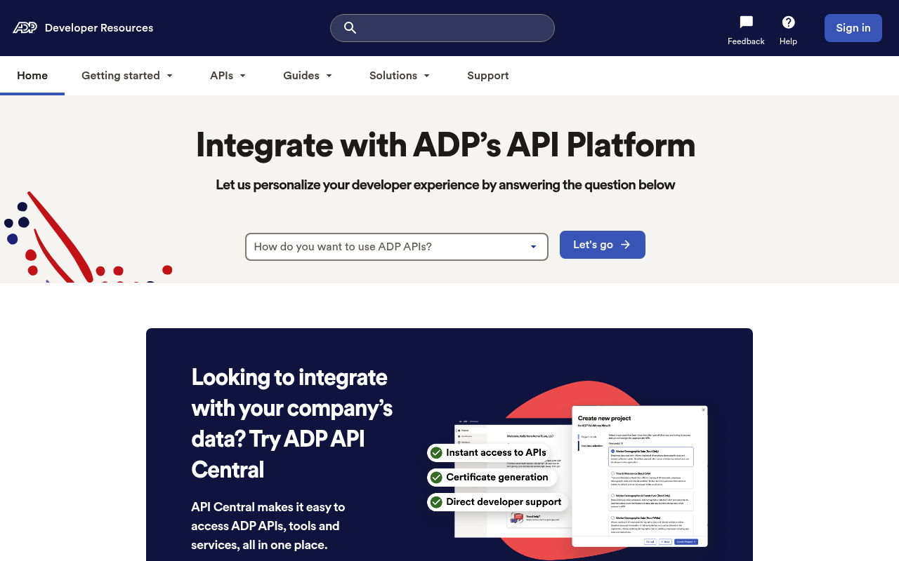 Automatic Data Processing (ADP) website screenshot