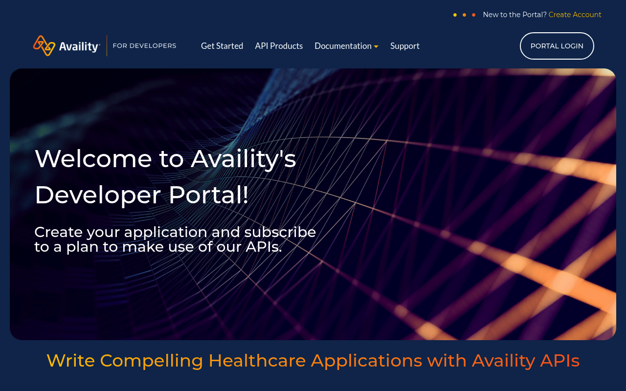 availity website screenshot