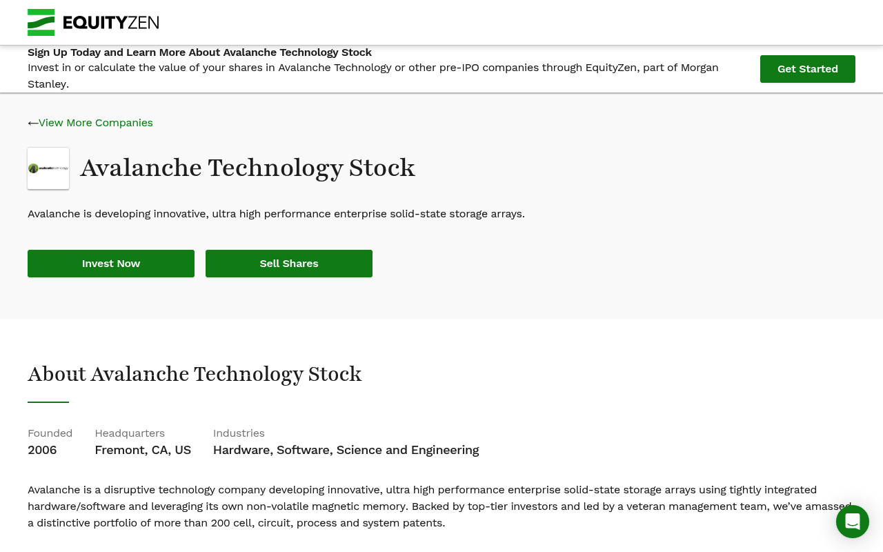 Avalanchetechnology screenshot