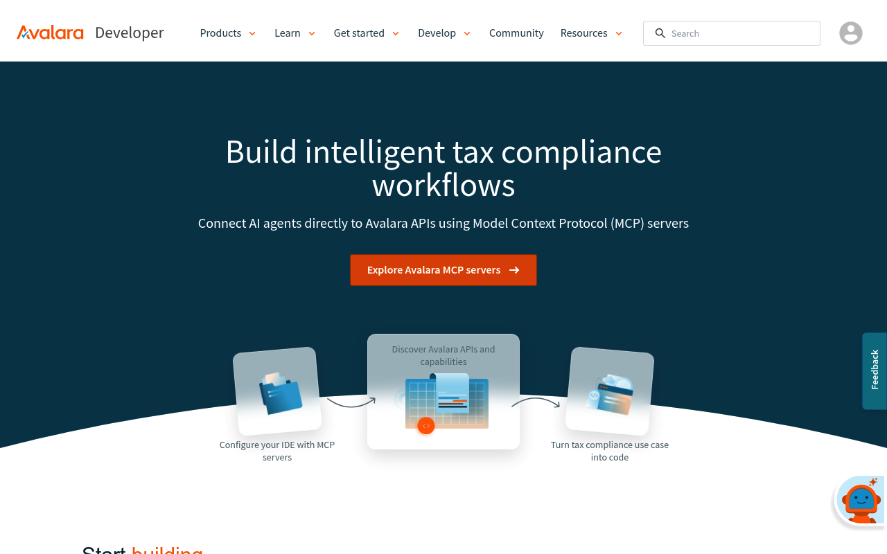 Avalara website screenshot