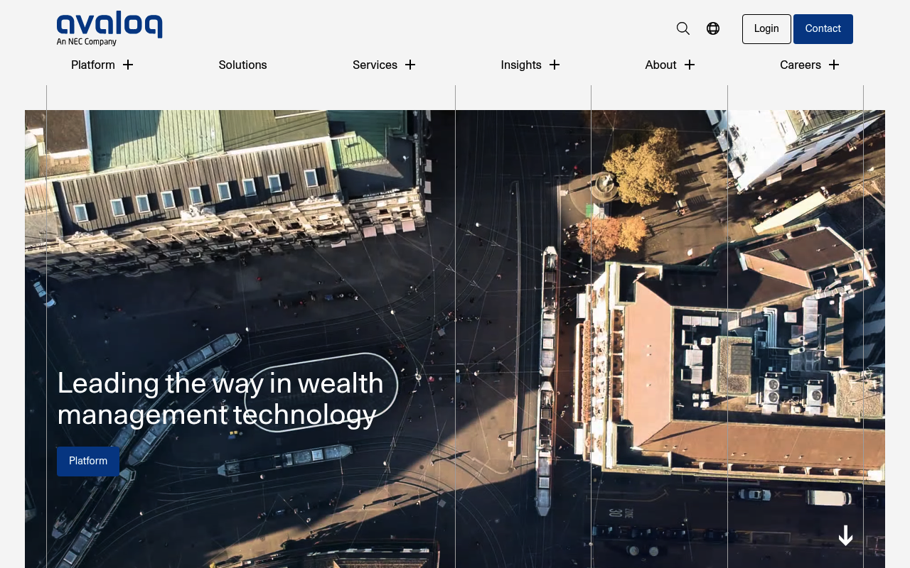 Avaloq website screenshot