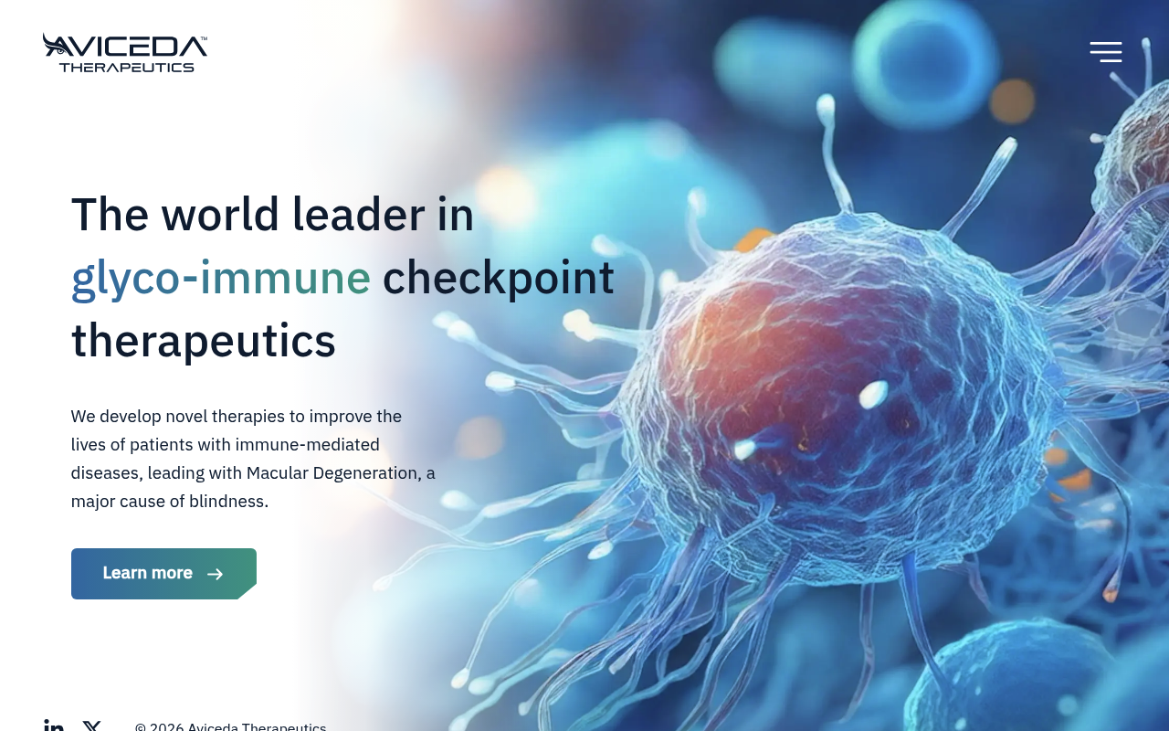 Aviceda Therapeutics website screenshot